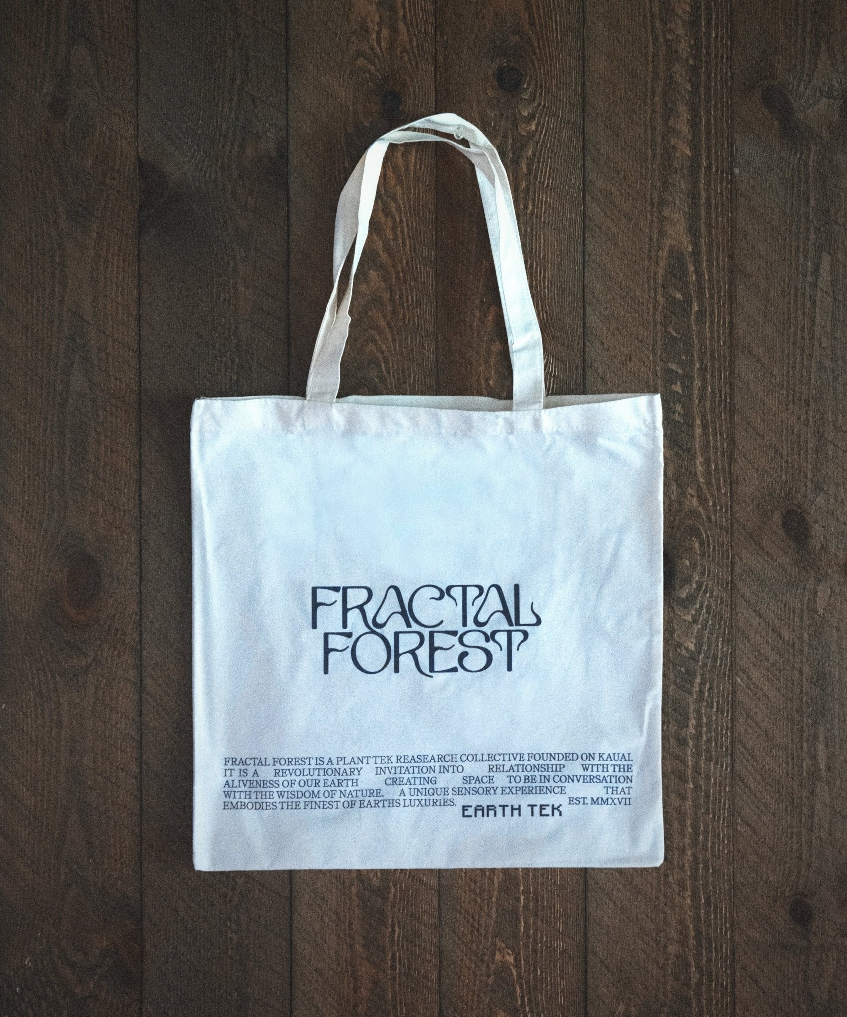 Fractal Tote bag, top down shot